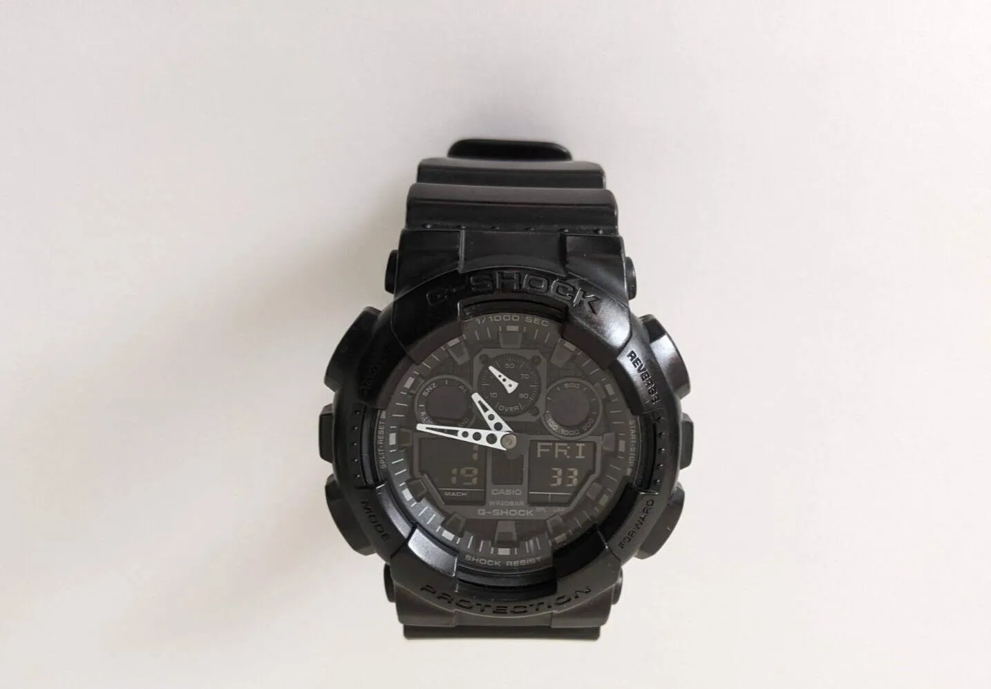 ** Sale ** Casio G-shock Black Digital W/white Analog Hands Sports Watch (5081)
