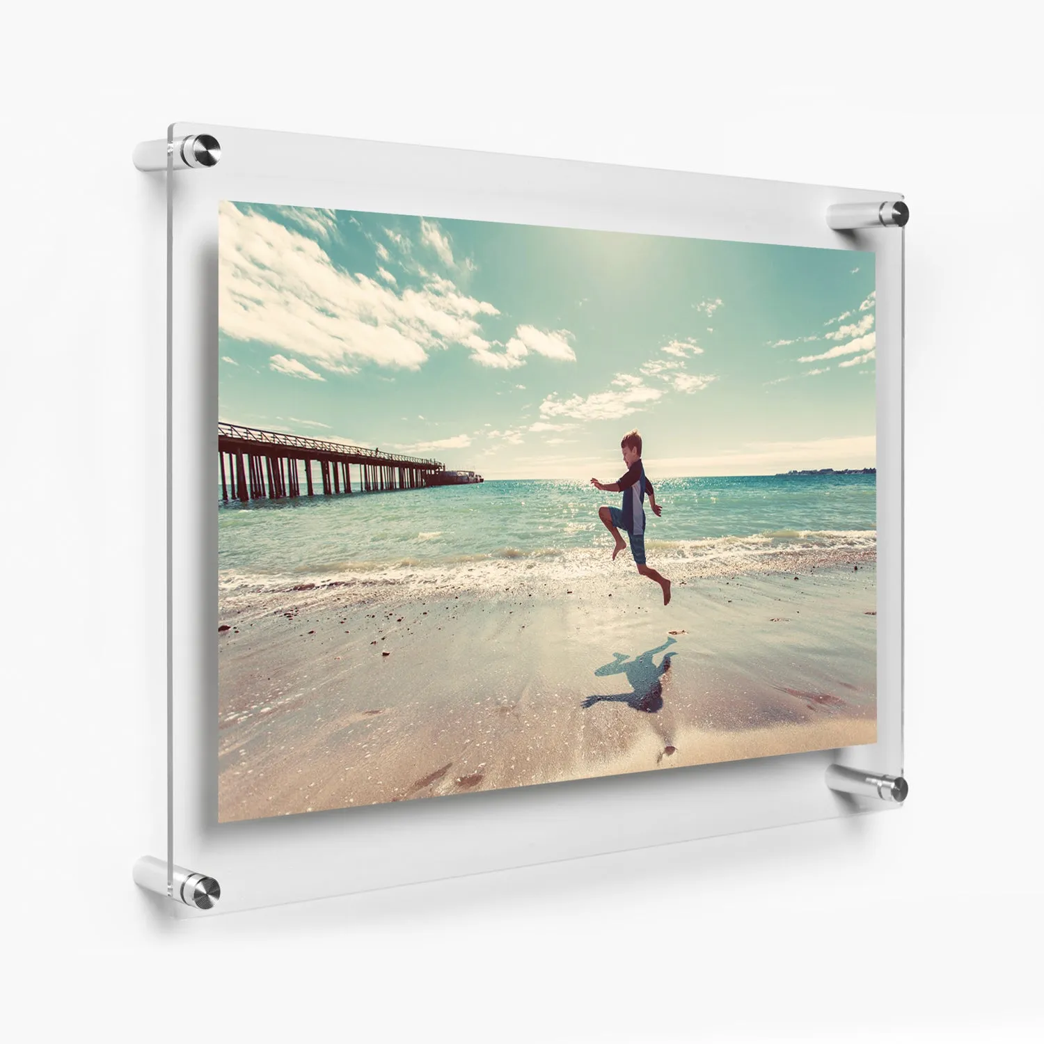 16x20" Photo Floating Acrylic Clear Picture Frame (Frame Size 19x23")