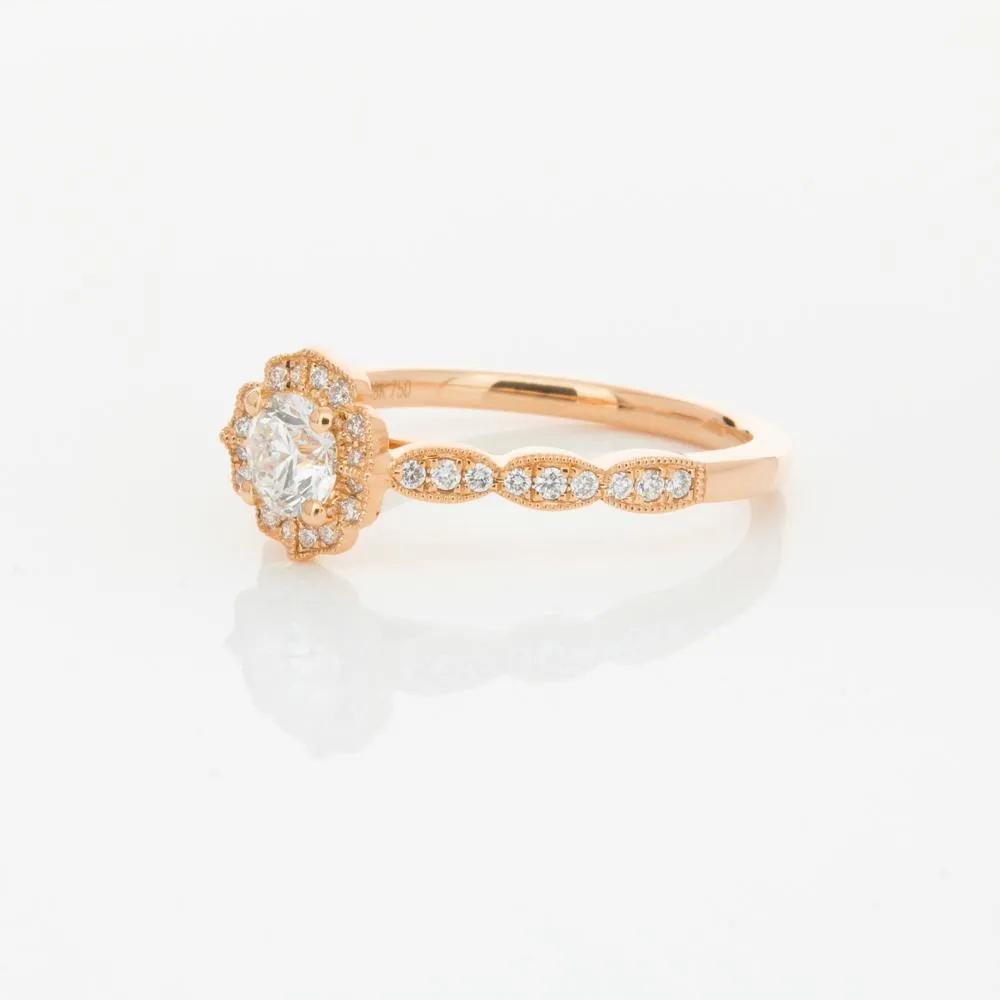 18ct Rose Gold .40ct Diamond Paramount Ring