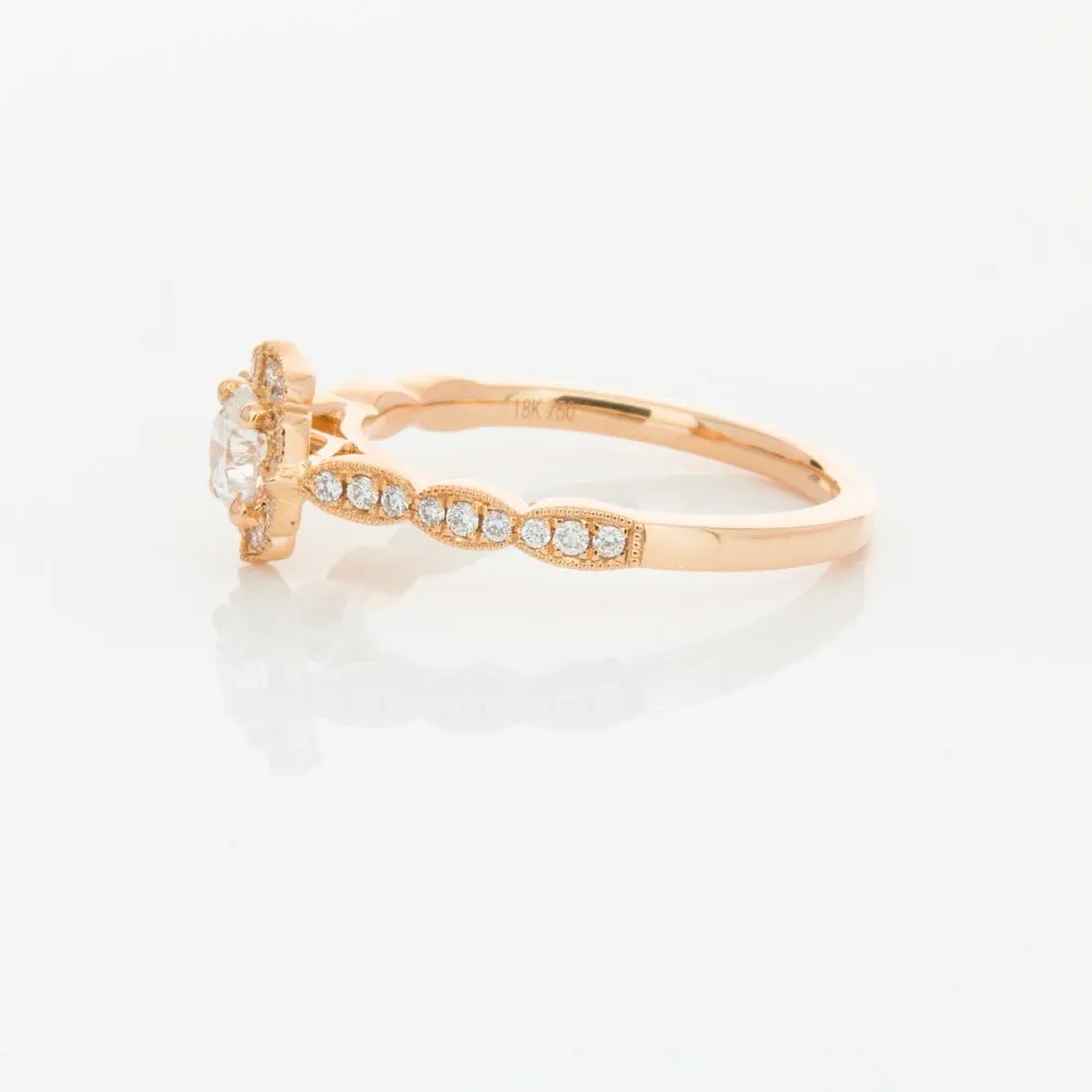 18ct Rose Gold .40ct Diamond Paramount Ring