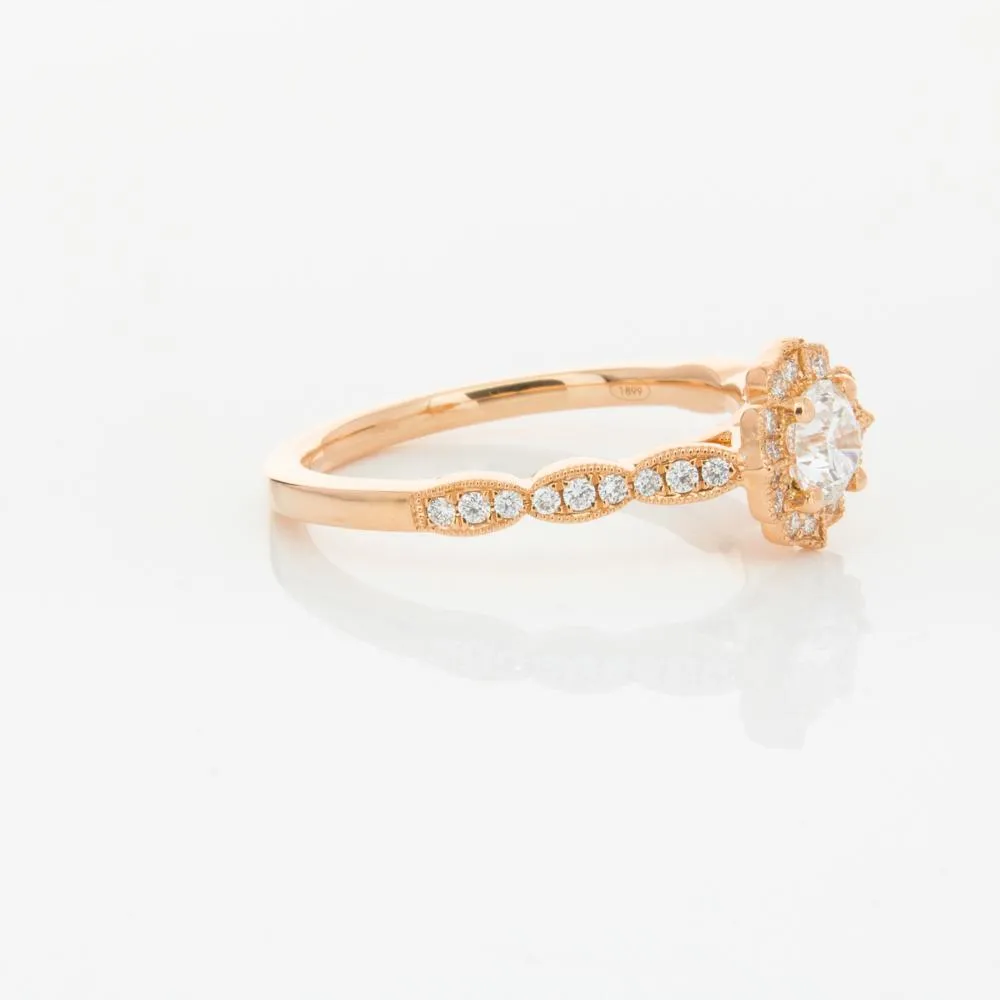 18ct Rose Gold .40ct Diamond Paramount Ring