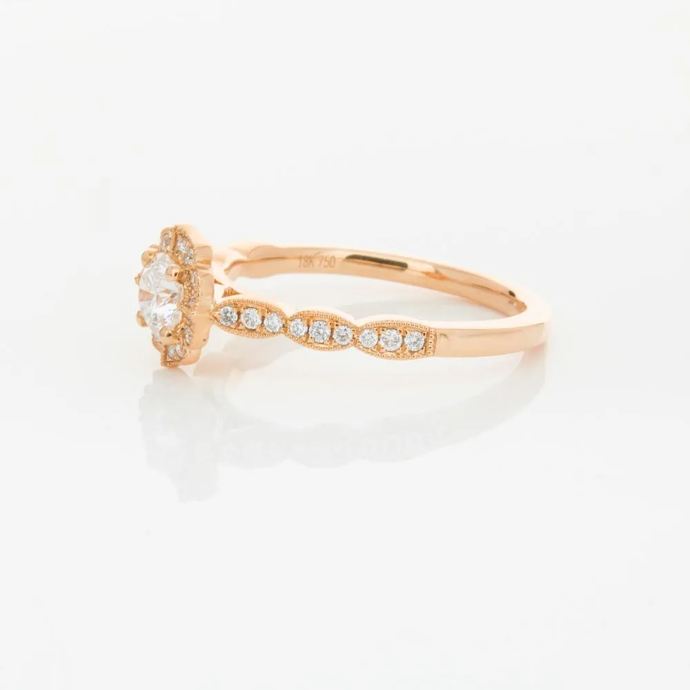 18ct Rose Gold .40ct Diamond Paramount Ring
