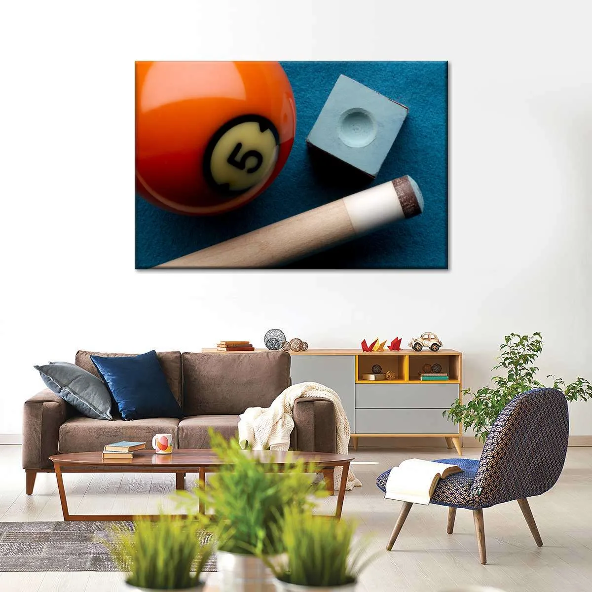 5 Ball And Cue Stick Wall Art