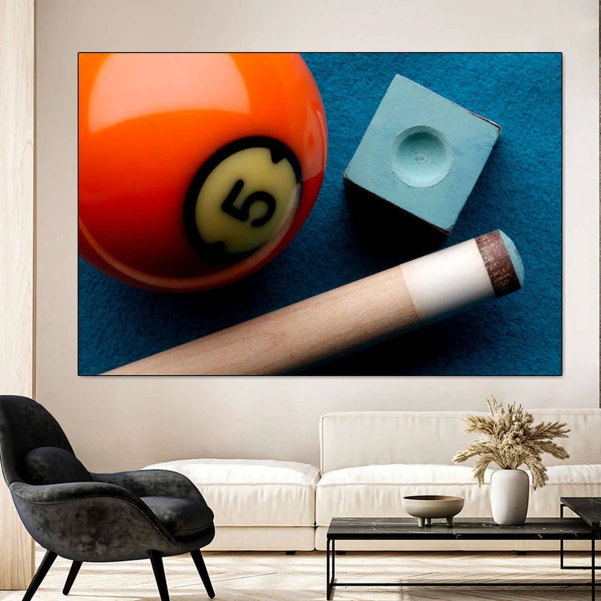 5 Ball And Cue Stick Wall Art
