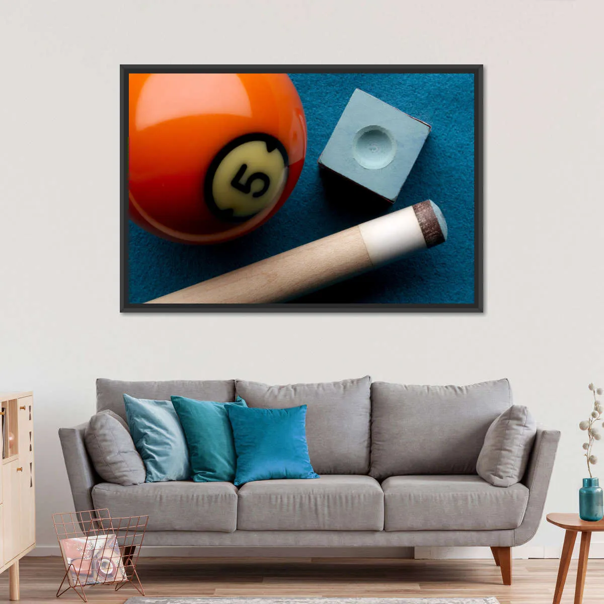 5 Ball And Cue Stick Wall Art