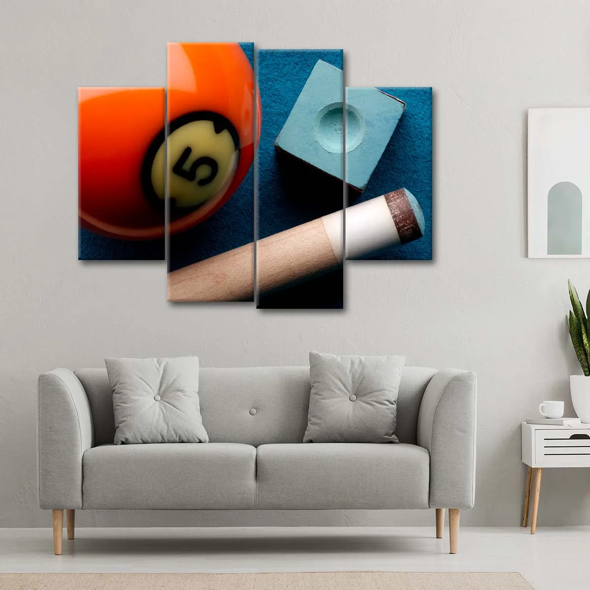 5 Ball And Cue Stick Wall Art