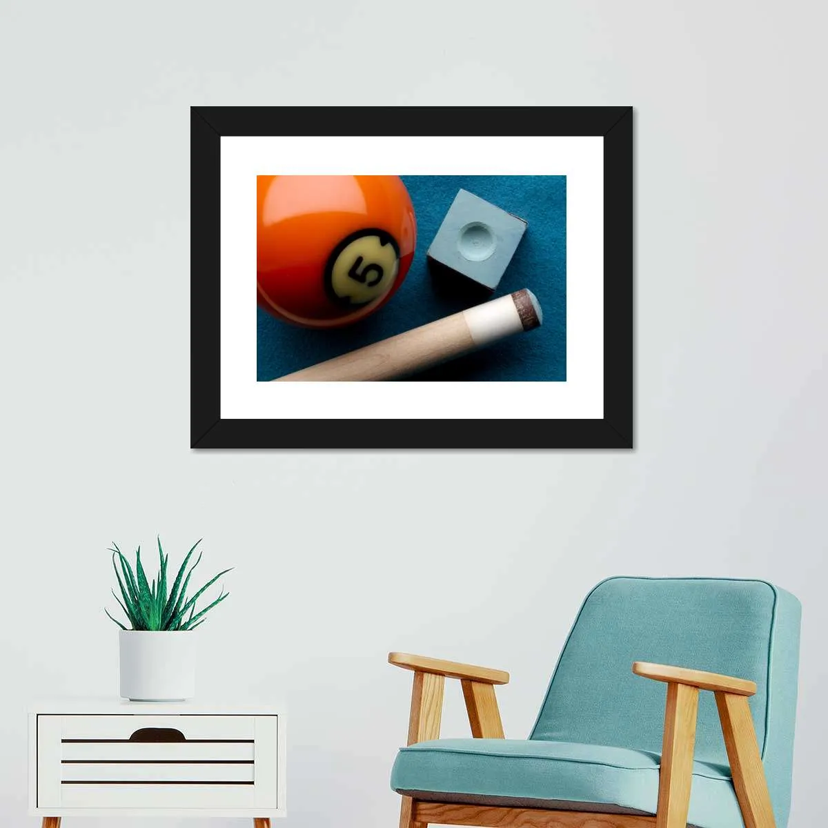 5 Ball And Cue Stick Wall Art