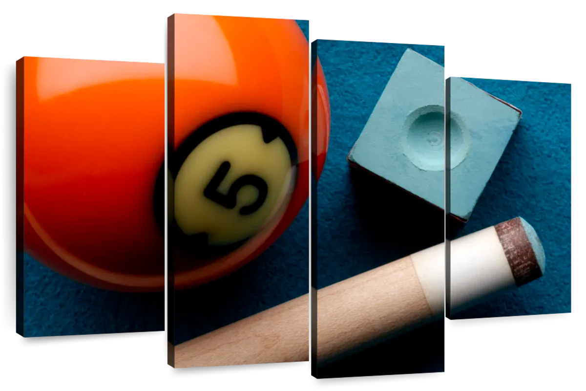 5 Ball And Cue Stick Wall Art