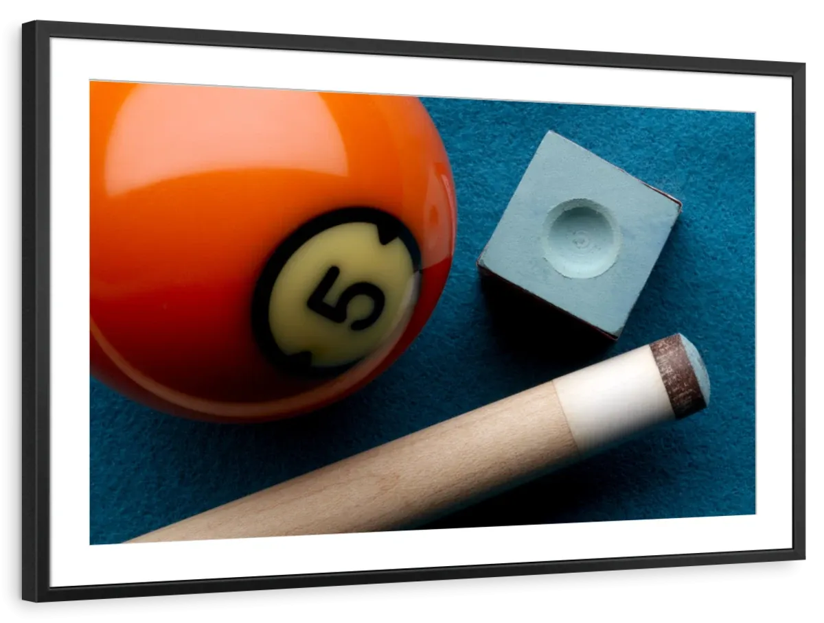 5 Ball And Cue Stick Wall Art