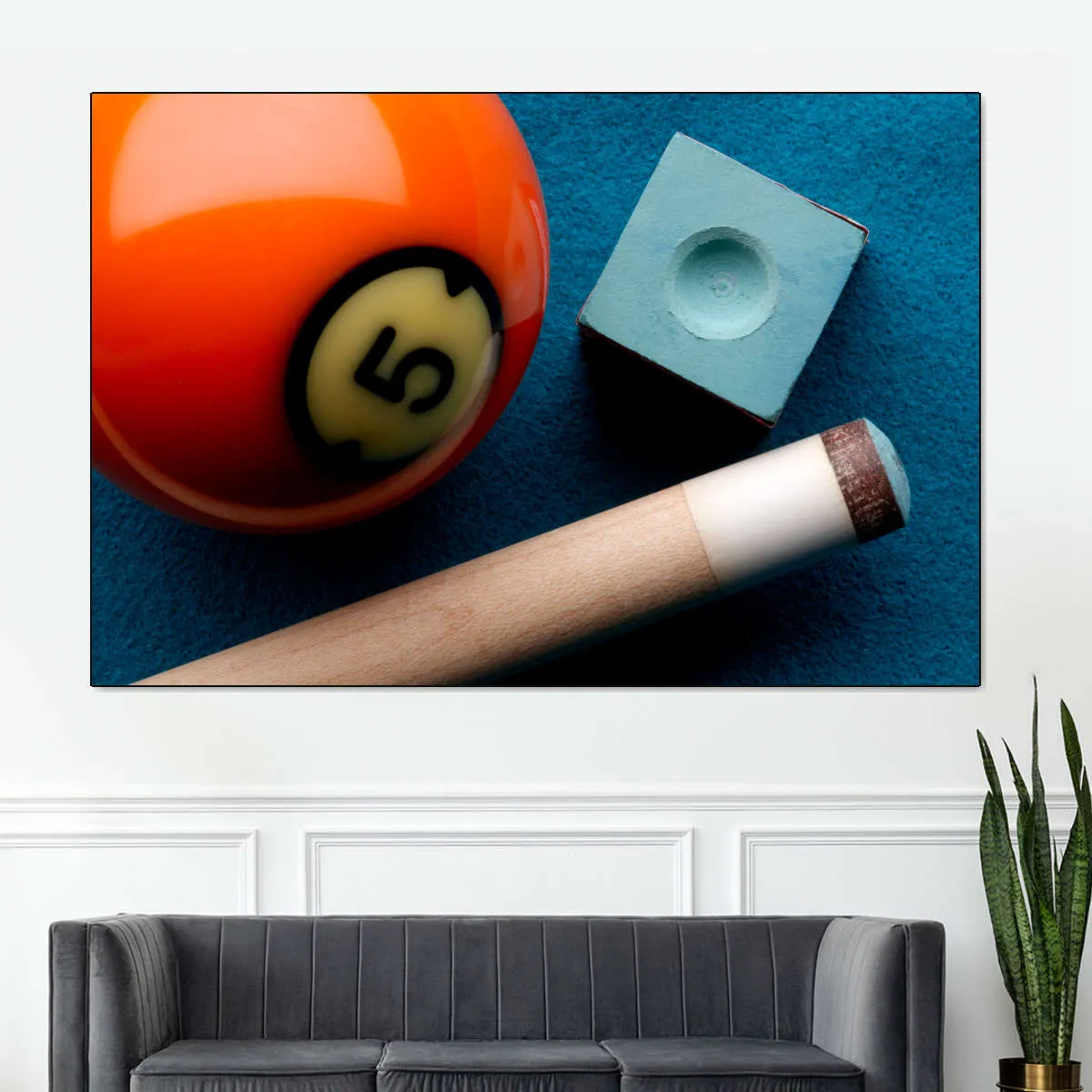 5 Ball And Cue Stick Wall Art