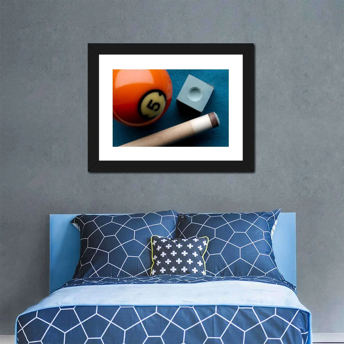 5 Ball And Cue Stick Wall Art