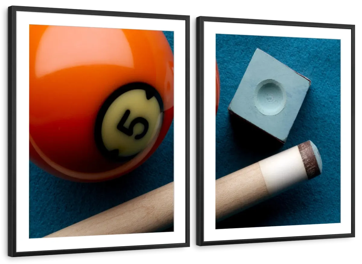 5 Ball And Cue Stick Wall Art