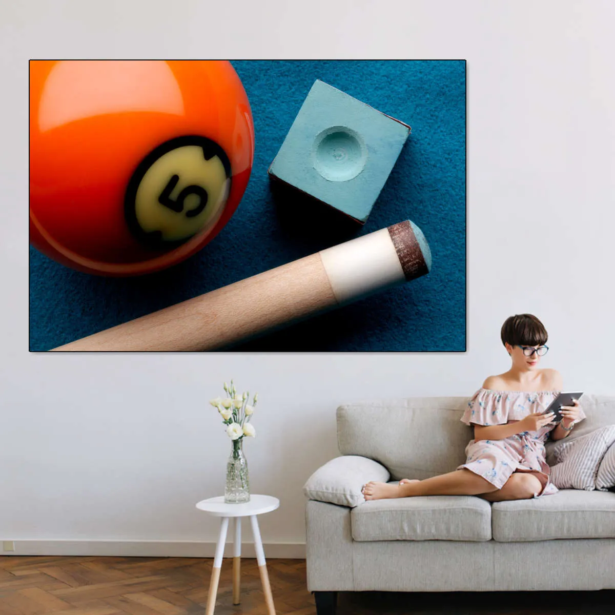 5 Ball And Cue Stick Wall Art