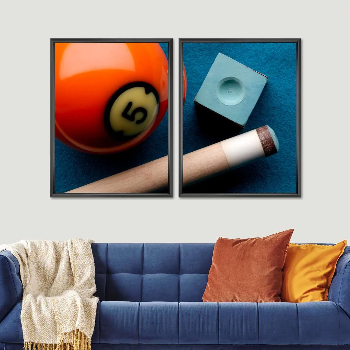 5 Ball And Cue Stick Wall Art