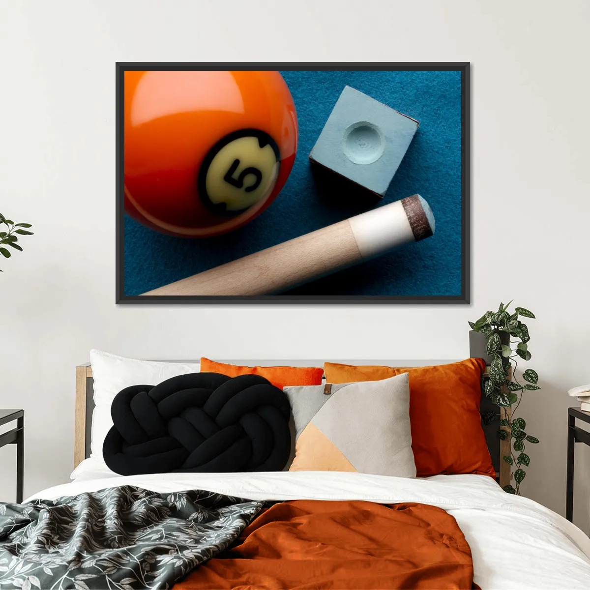 5 Ball And Cue Stick Wall Art