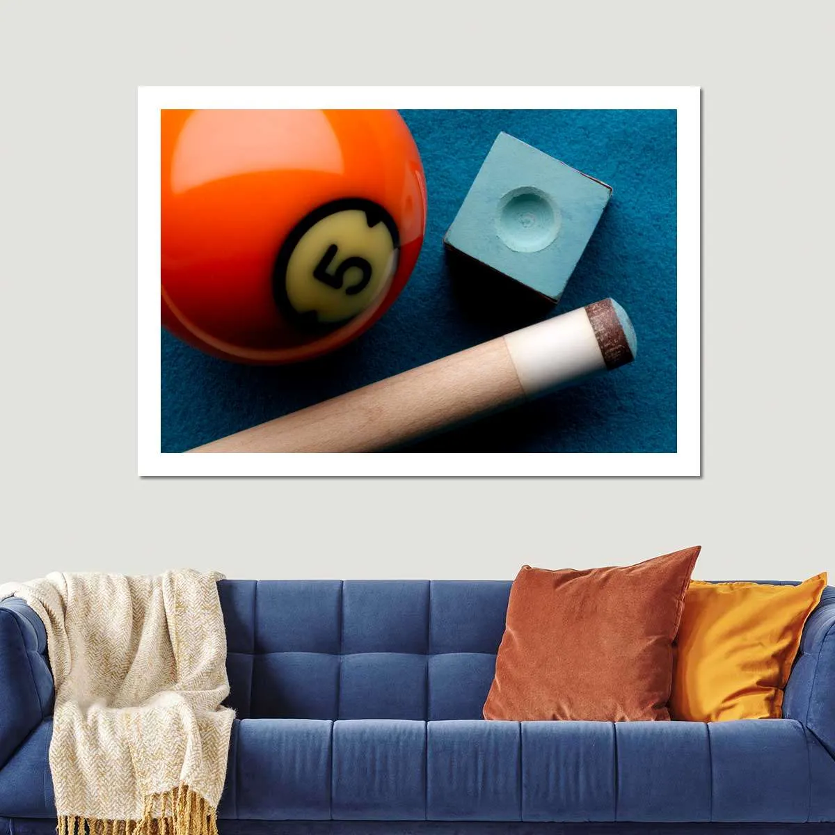 5 Ball And Cue Stick Wall Art