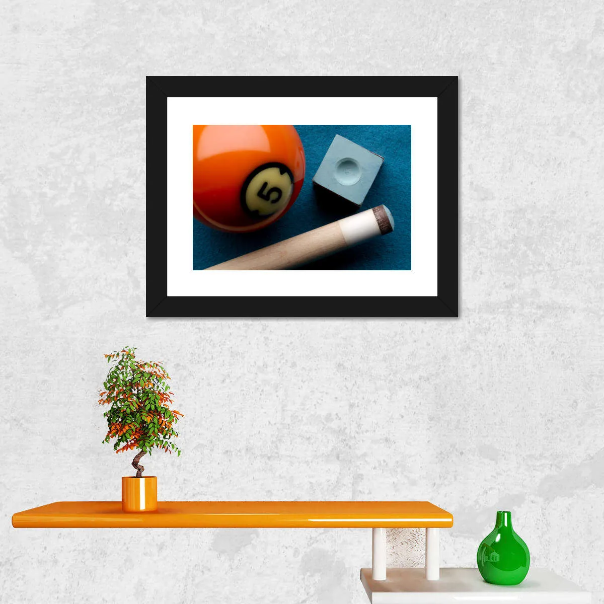 5 Ball And Cue Stick Wall Art