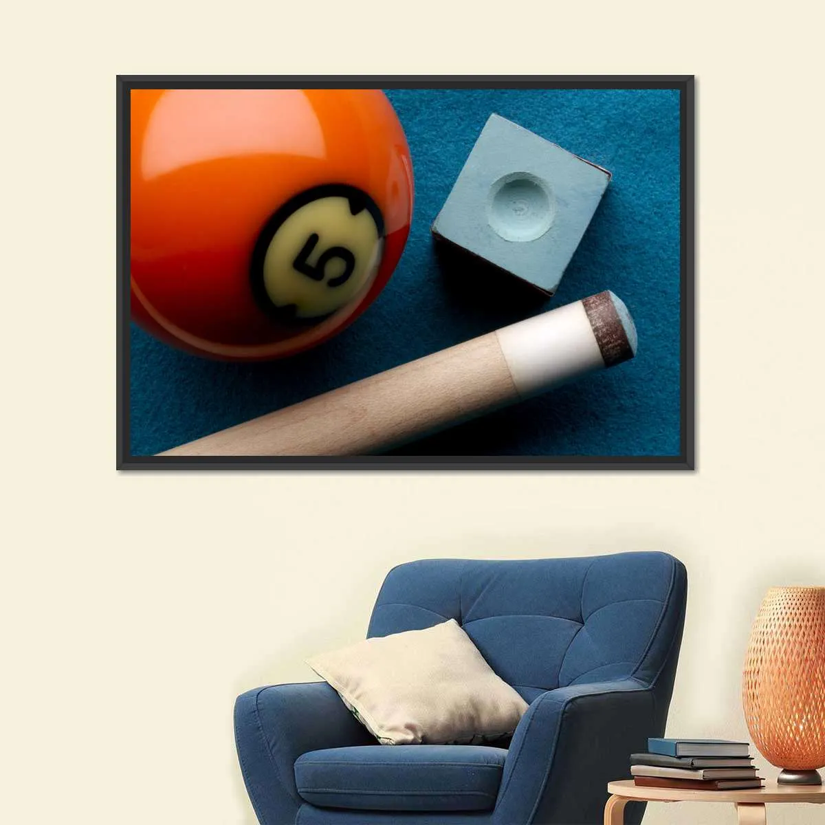 5 Ball And Cue Stick Wall Art