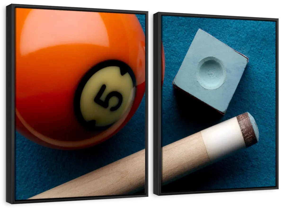 5 Ball And Cue Stick Wall Art