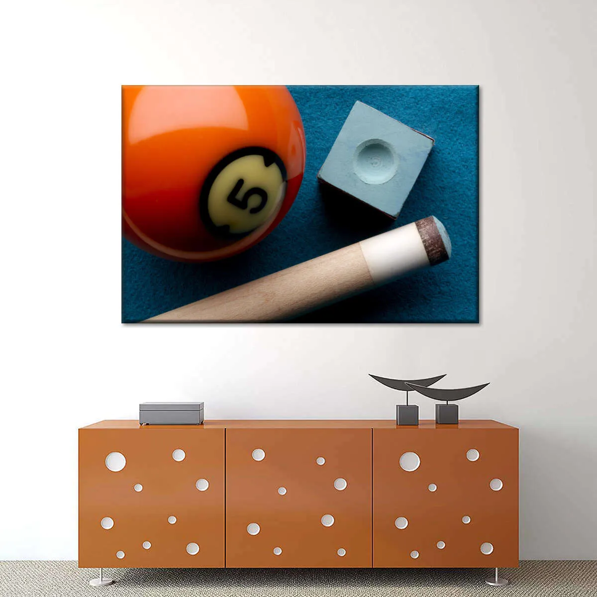 5 Ball And Cue Stick Wall Art