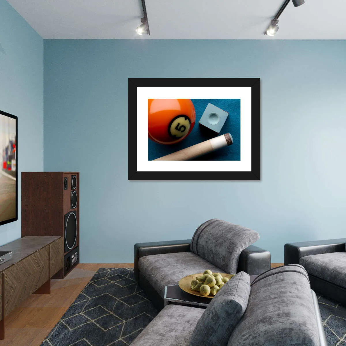 5 Ball And Cue Stick Wall Art