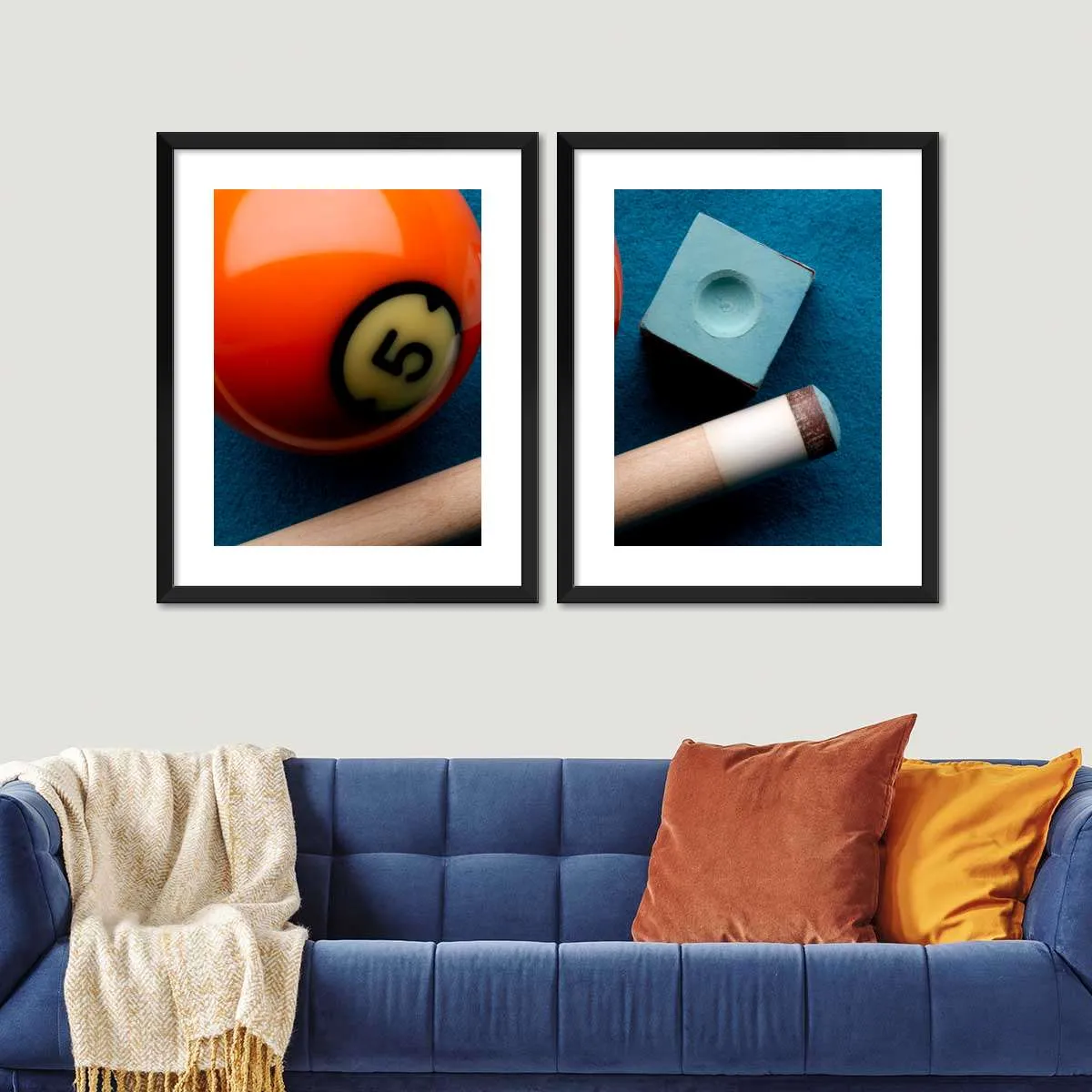 5 Ball And Cue Stick Wall Art