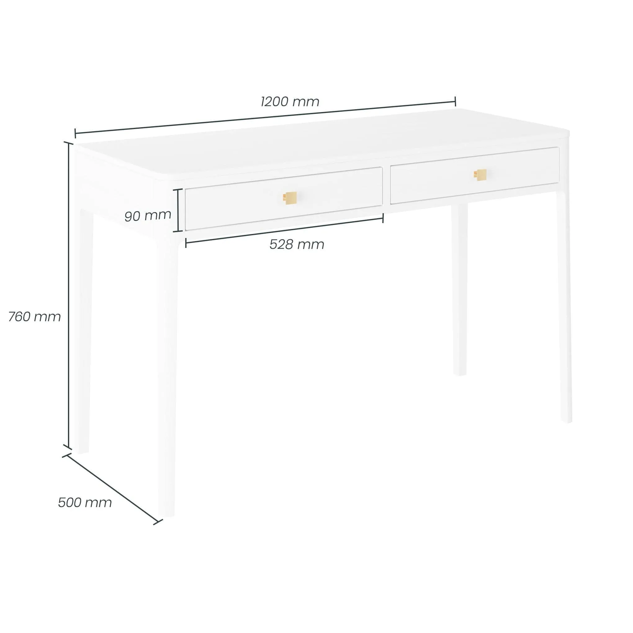 Abberley Desk - White