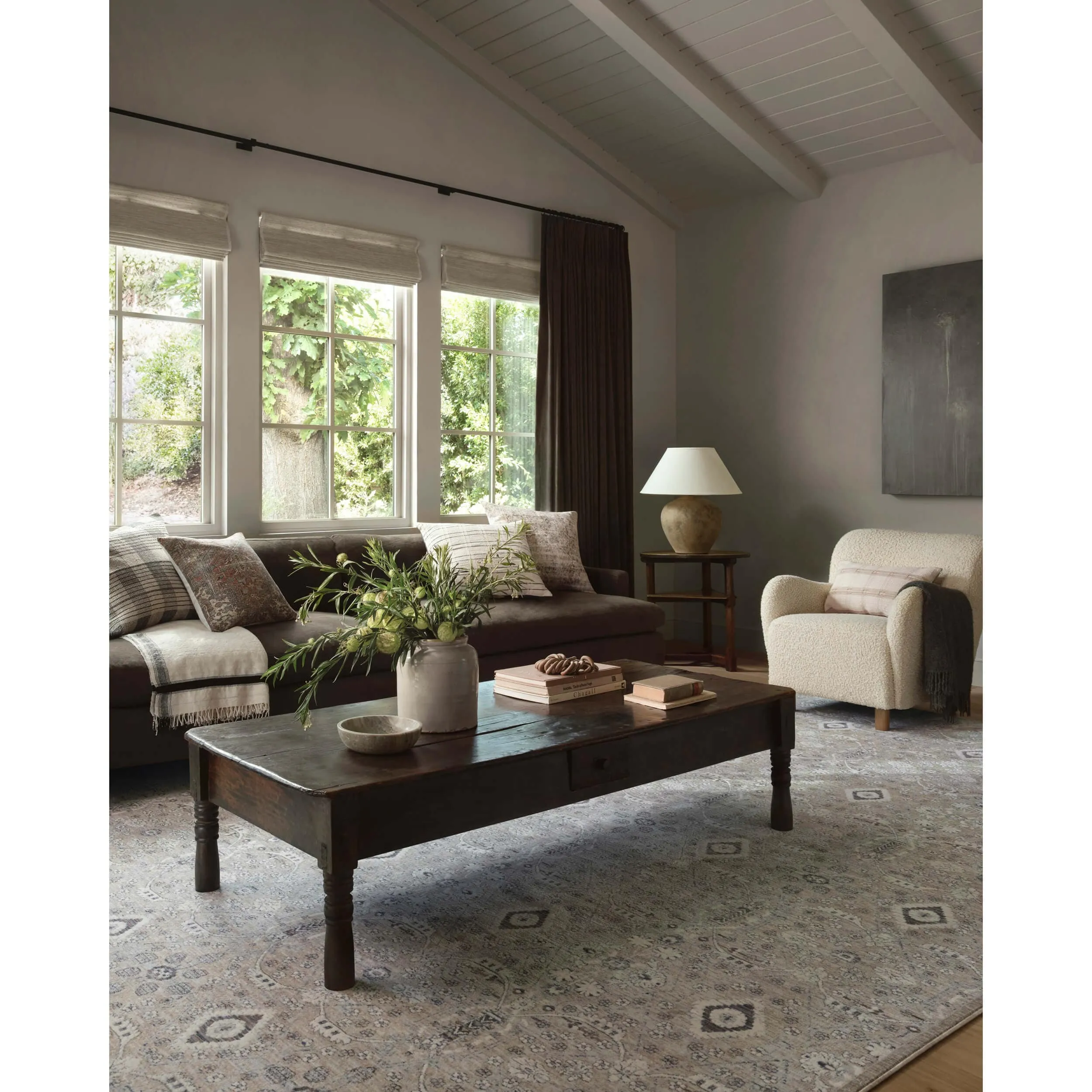 Amber Lewis x Loloi Rug Zuma ZUM-07, Silver/Sky