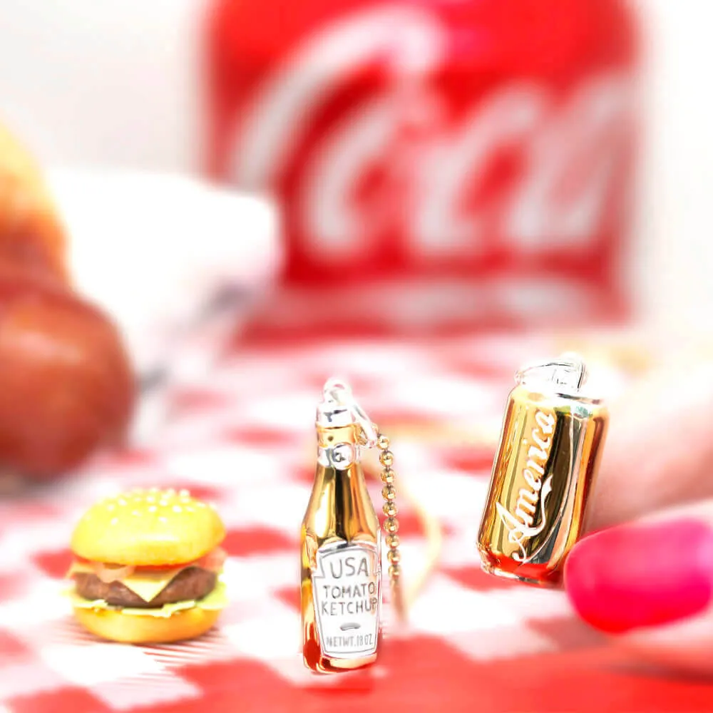 Amer-I-can Soda Charm Solid Gold