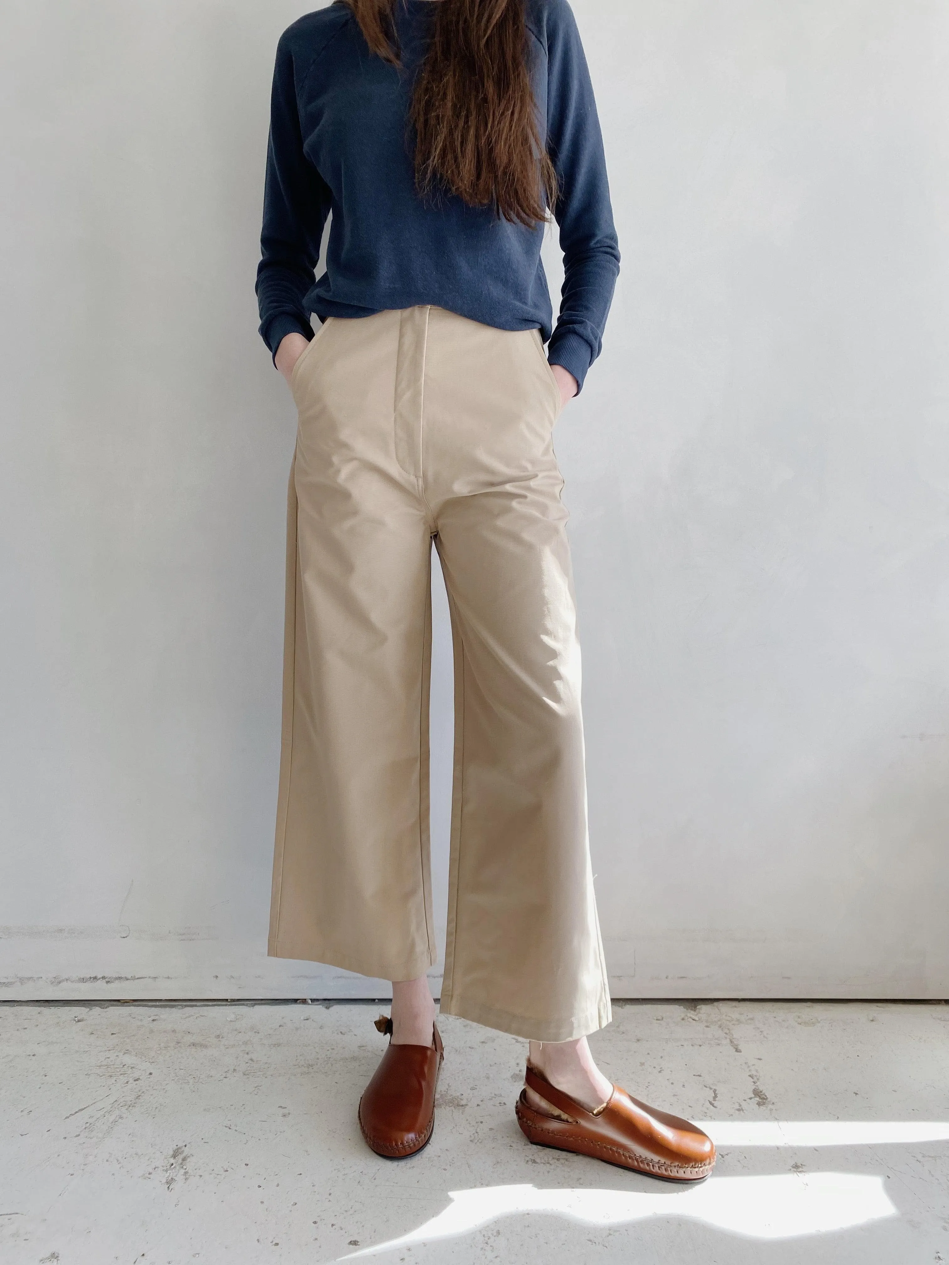 andes pant in khaki twill