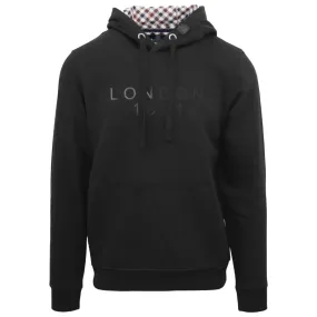 Aquascutum Bold London 1851 Logo Black Hoodie