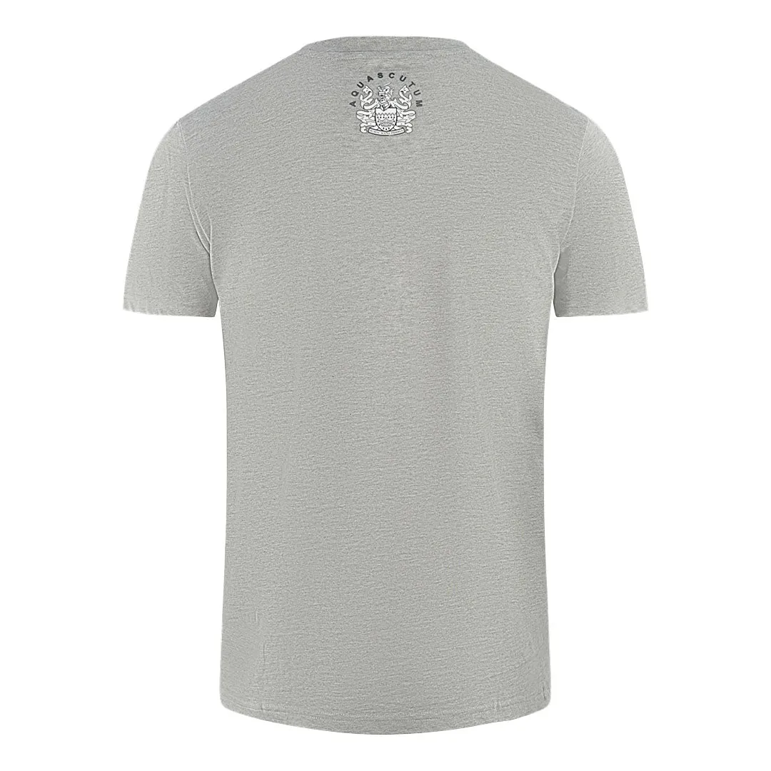 Aquascutum London Embroidered A Logo Grey T-Shirt