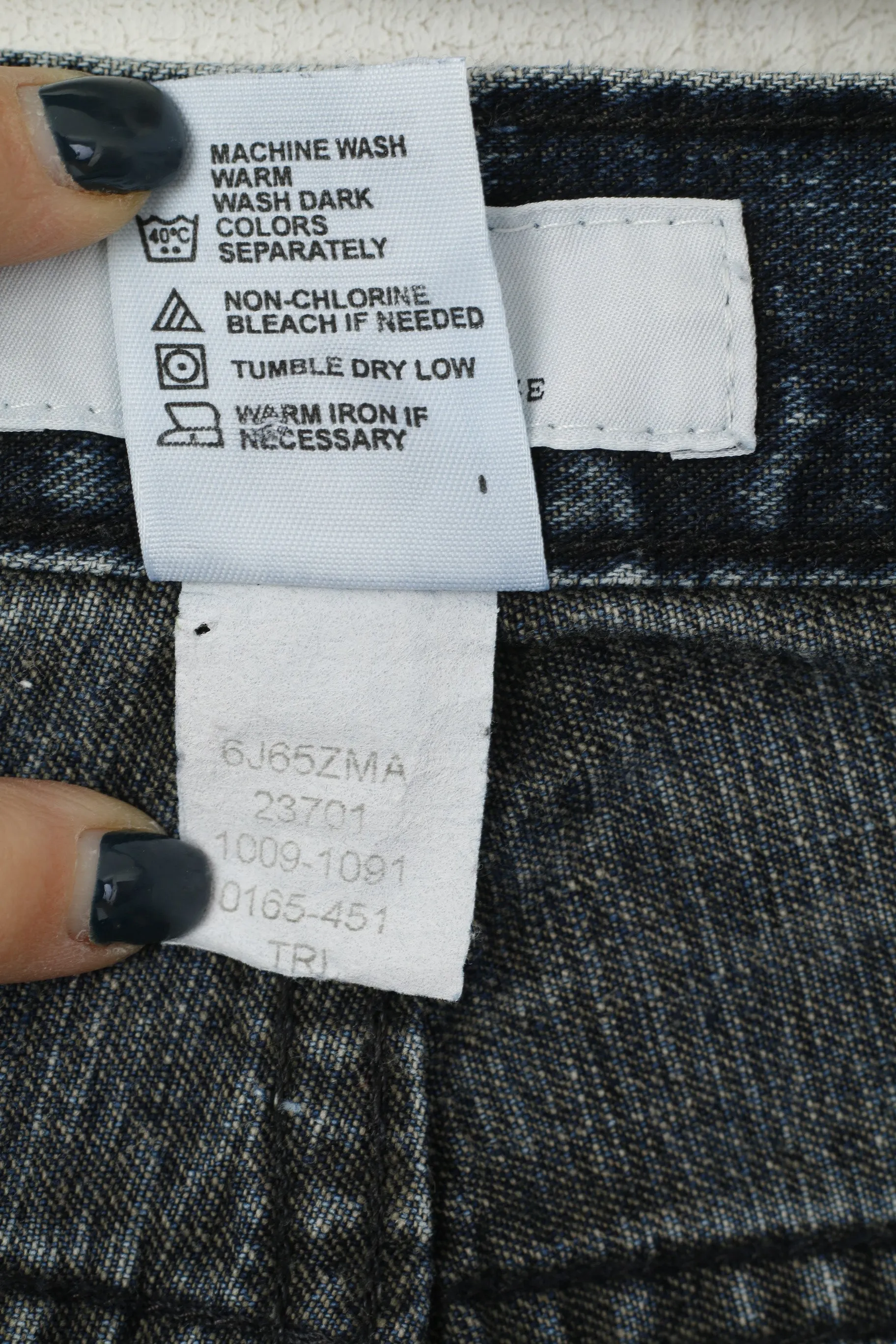 Armani Exchange Men 32 Jeans Trousers Navy Cotton AX Easy Fit Straight Pants