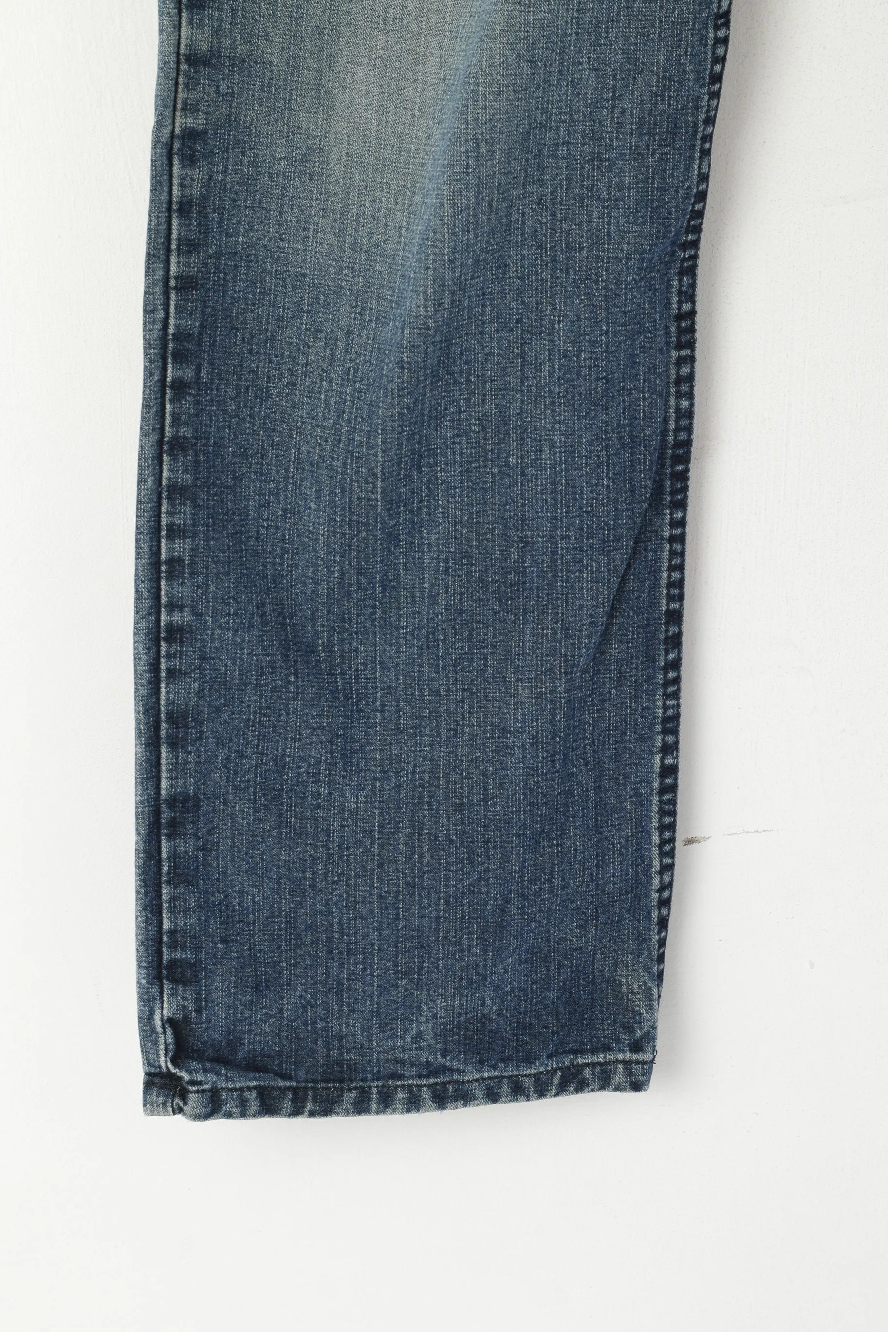 Armani Exchange Men 32 Jeans Trousers Navy Cotton AX Easy Fit Straight Pants