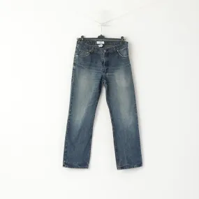 Armani Exchange Men 32 Jeans Trousers Navy Cotton AX Easy Fit Straight Pants