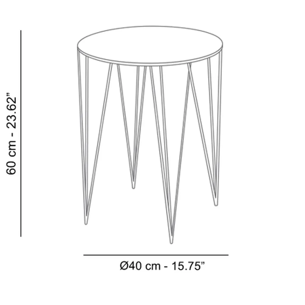 Atipico Chele diam.40 cm H60 small Table metal
