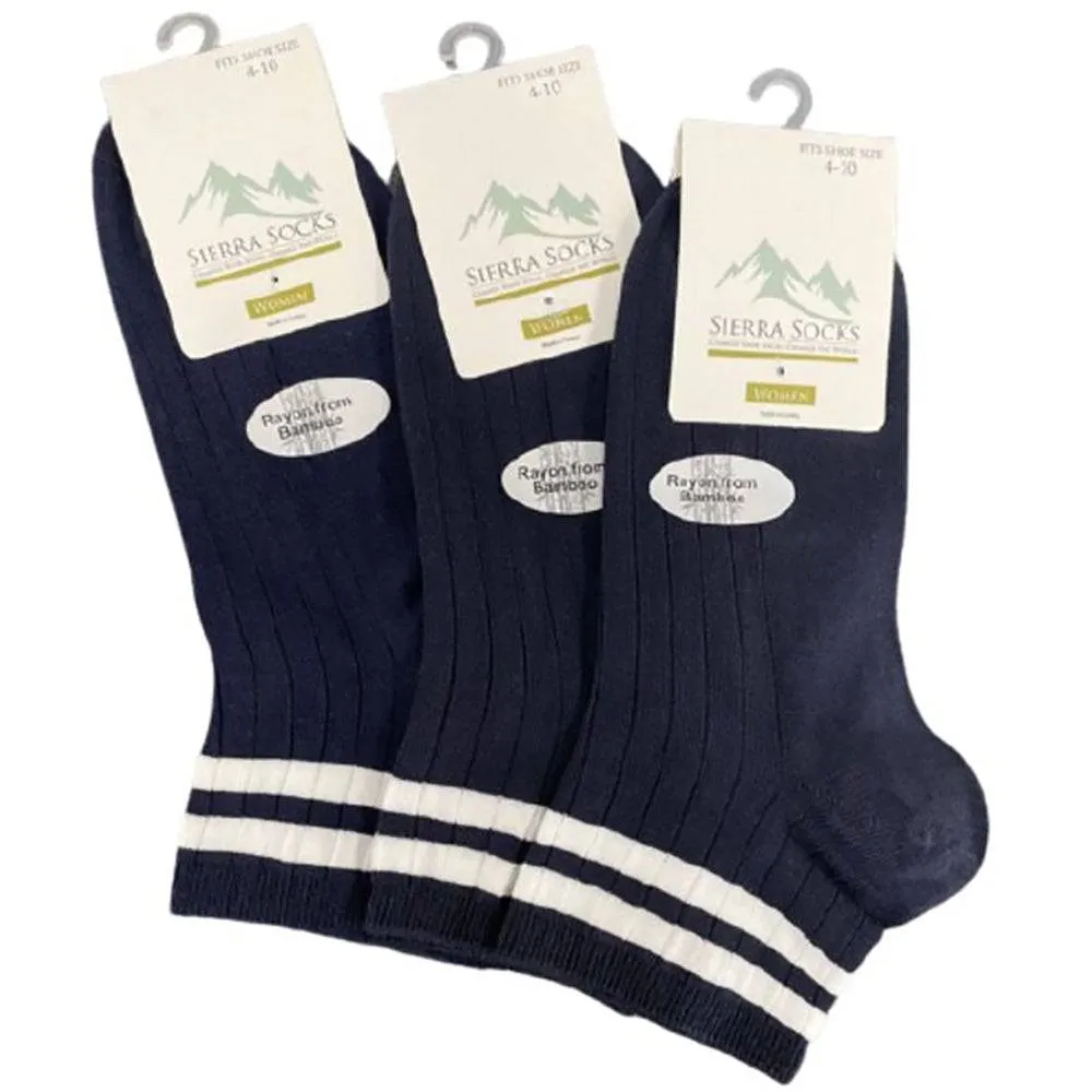 Bamboo Ladies Quarter Hi Performance Socks Multi-Packs