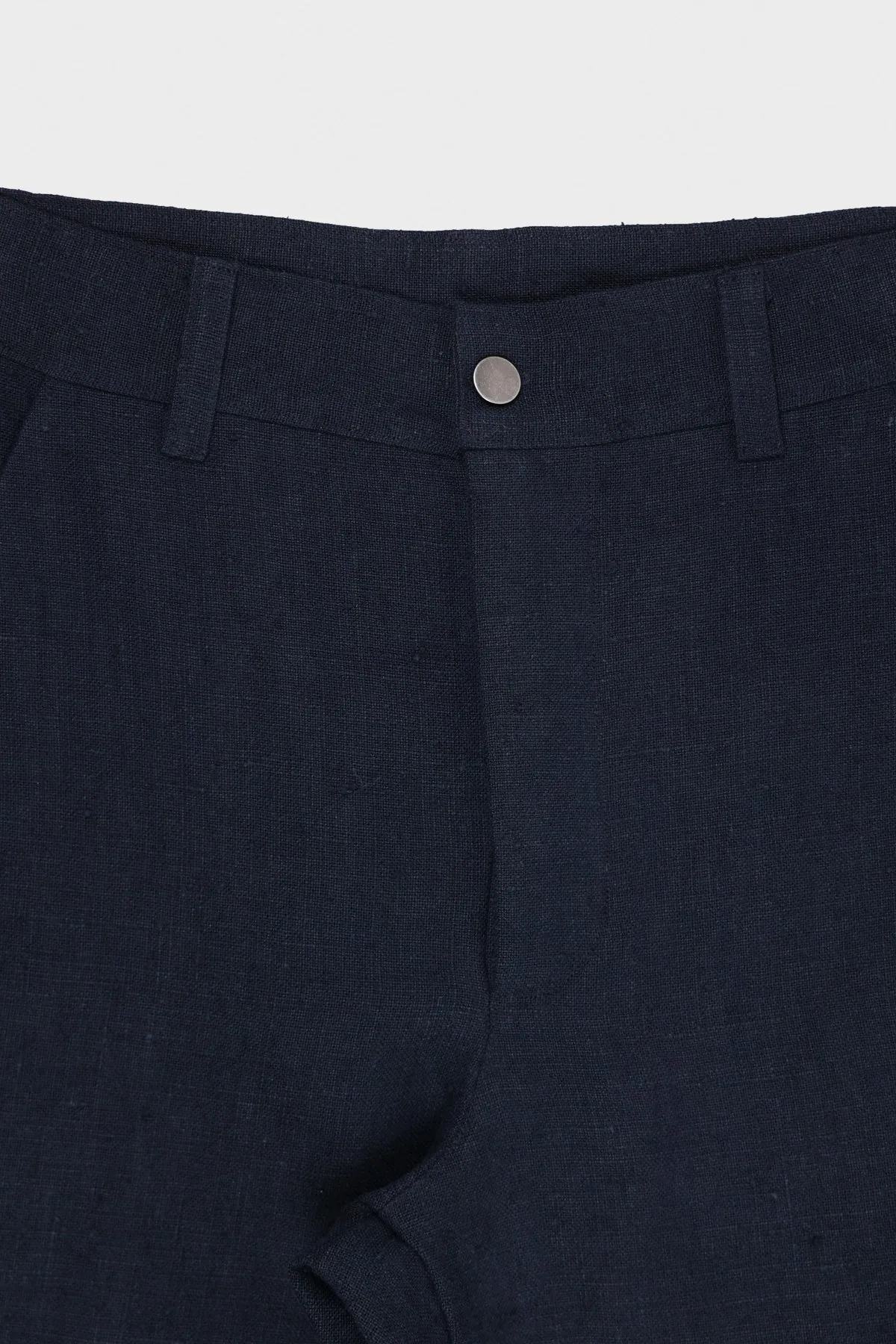 Cafe Pant - Navy Butcher Linen