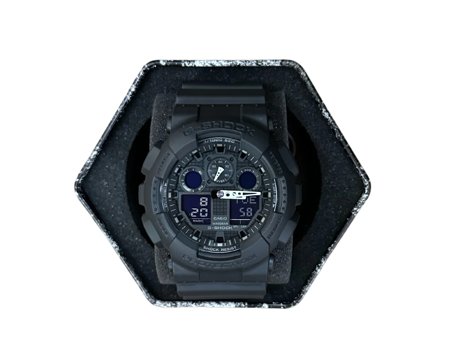 Casio G-Shock Analog-Digital Blackout Military Watch GA100-1A1