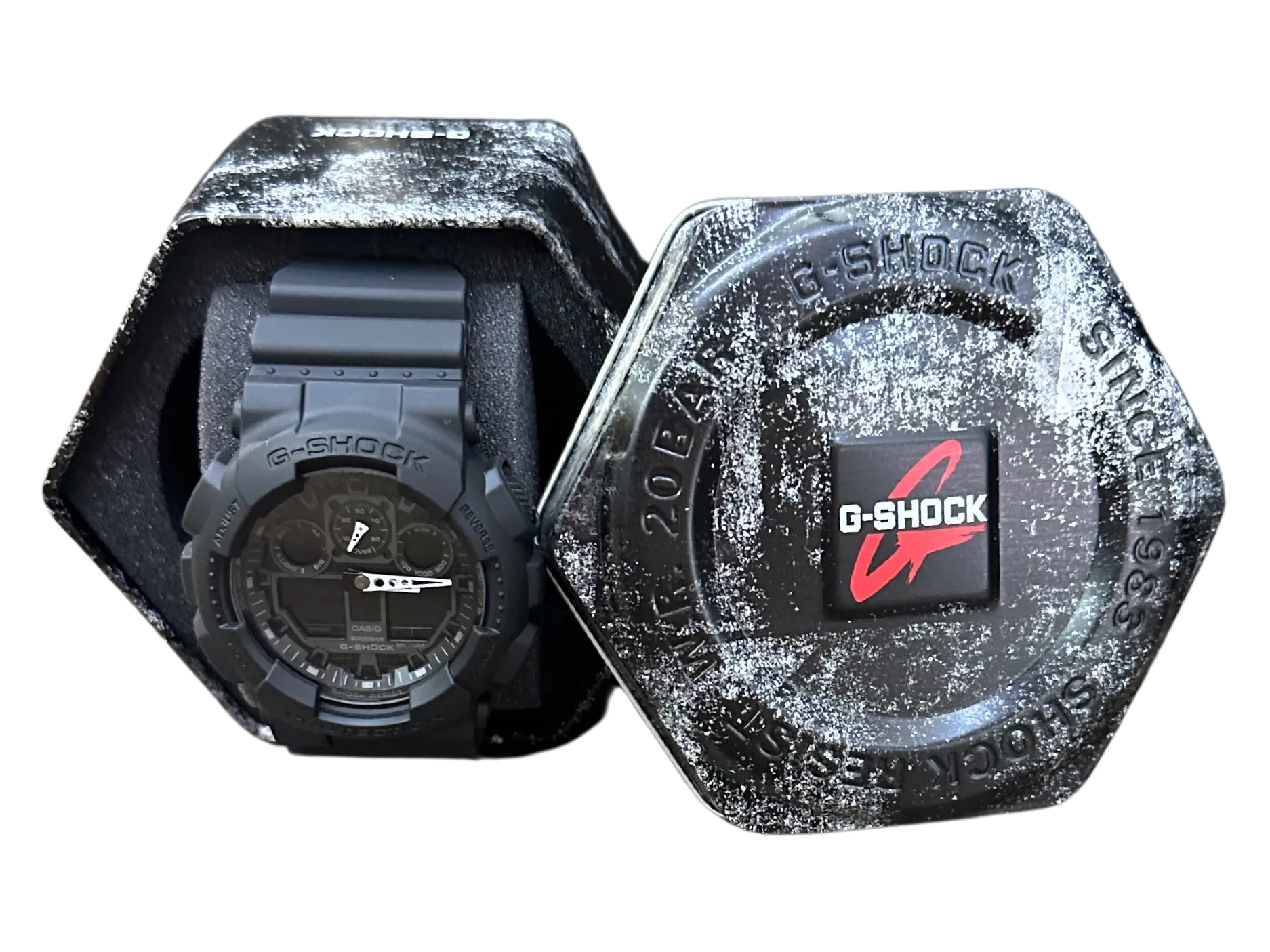 Casio G-Shock Analog-Digital Blackout Military Watch GA100-1A1