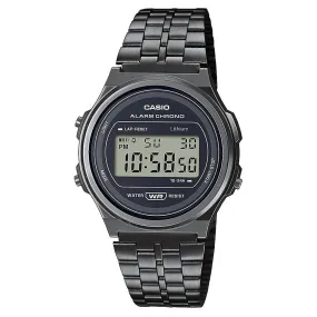 Casio Vintage Grey Steel Digital Unisex Watch - A171WEGG-1A
