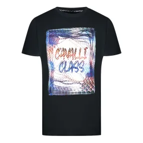Cavalli Class Box Logo Black T-Shirt