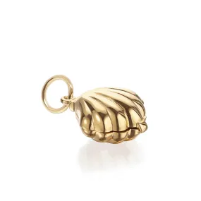 Clamshell Charm Gold