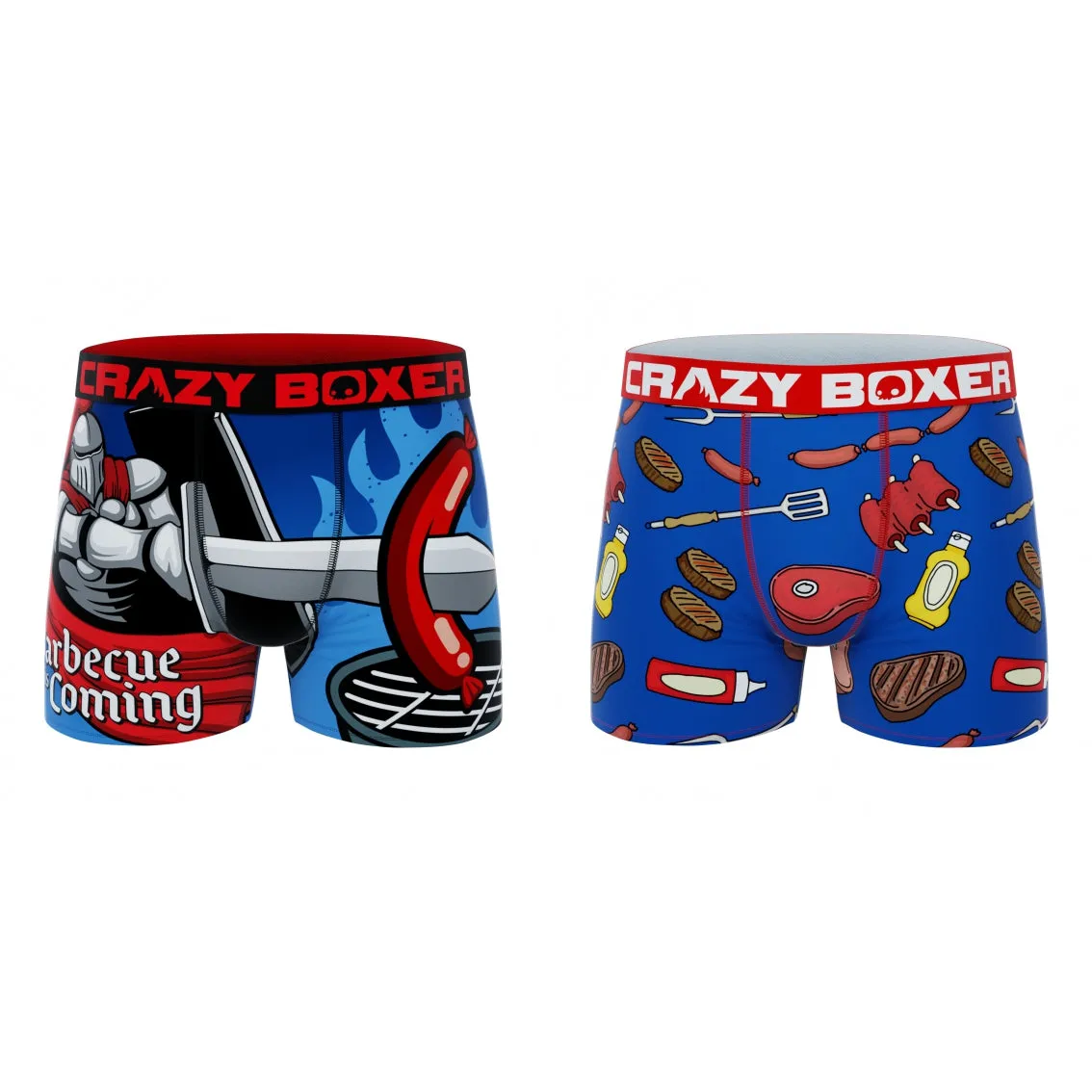 CRAZYBOXER All Star BBQ Knight Men's Boxer Briefs (2 pack)
