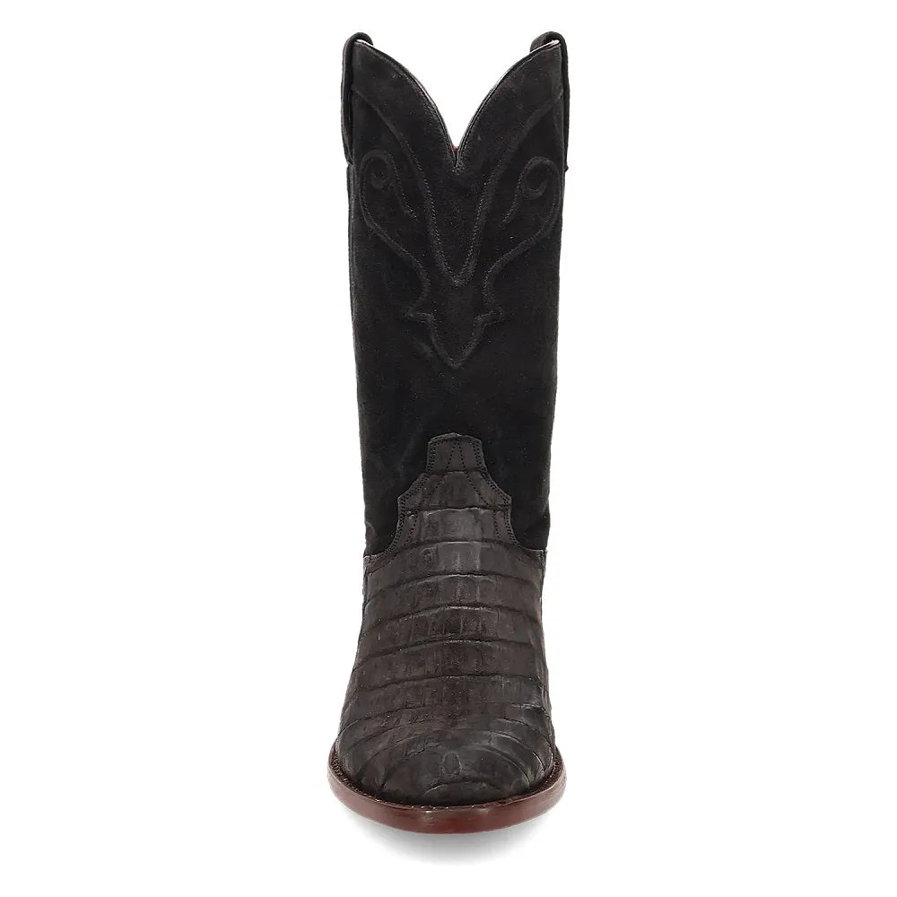 Dan Post Men's Alvis Caiman Black Leather Boot DP3100