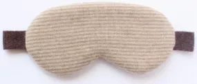 Dark Natural Stripe Cashmere Eye Mask