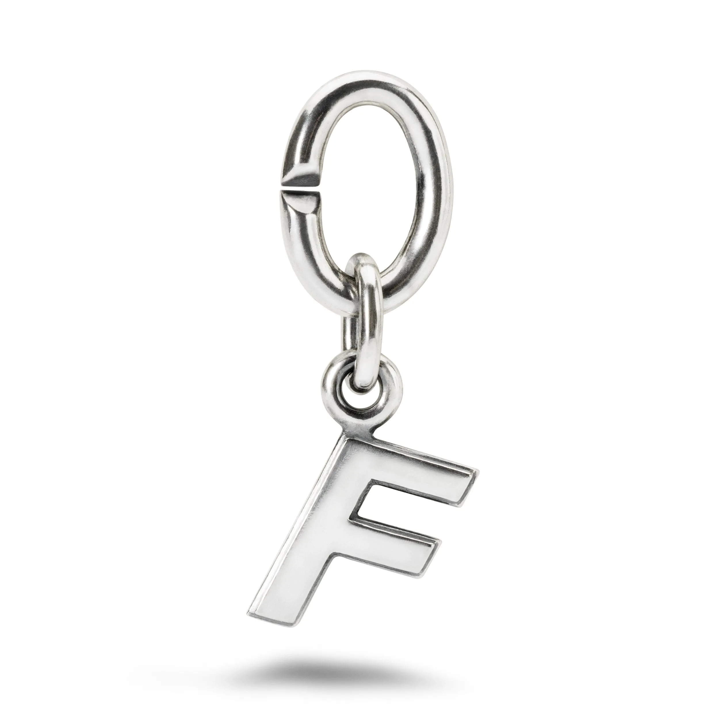 F, Silver Link Charm