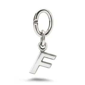 F, Silver Link Charm