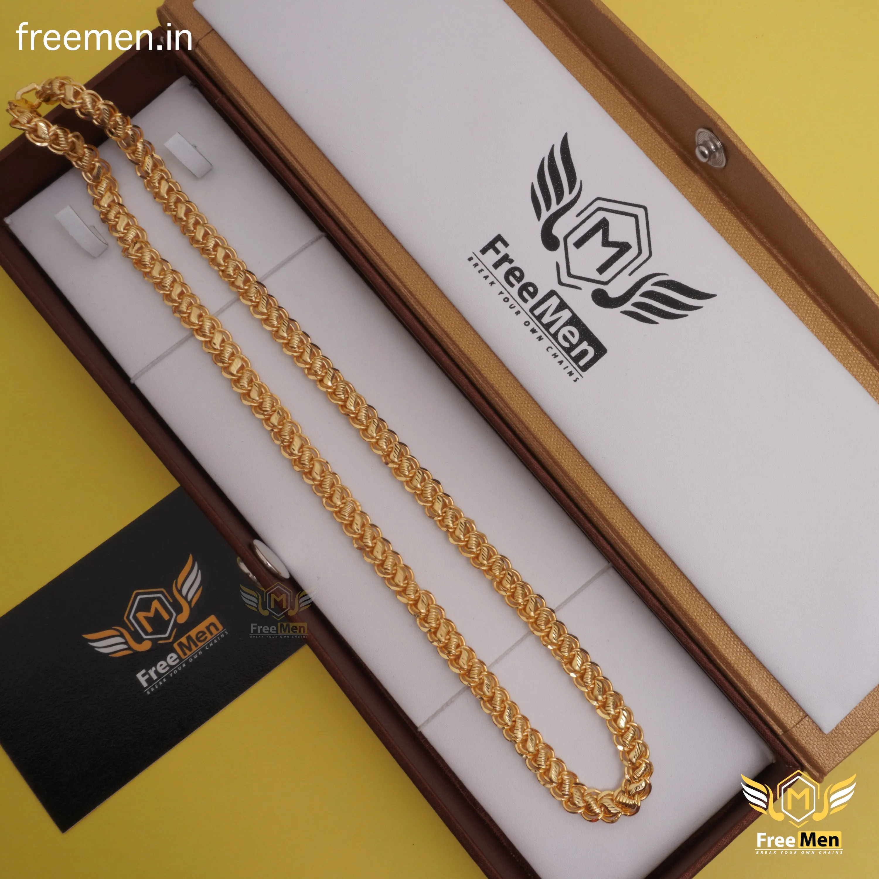 Freemen Appealing Nice Lotus Golden Chain for Men - FM288
