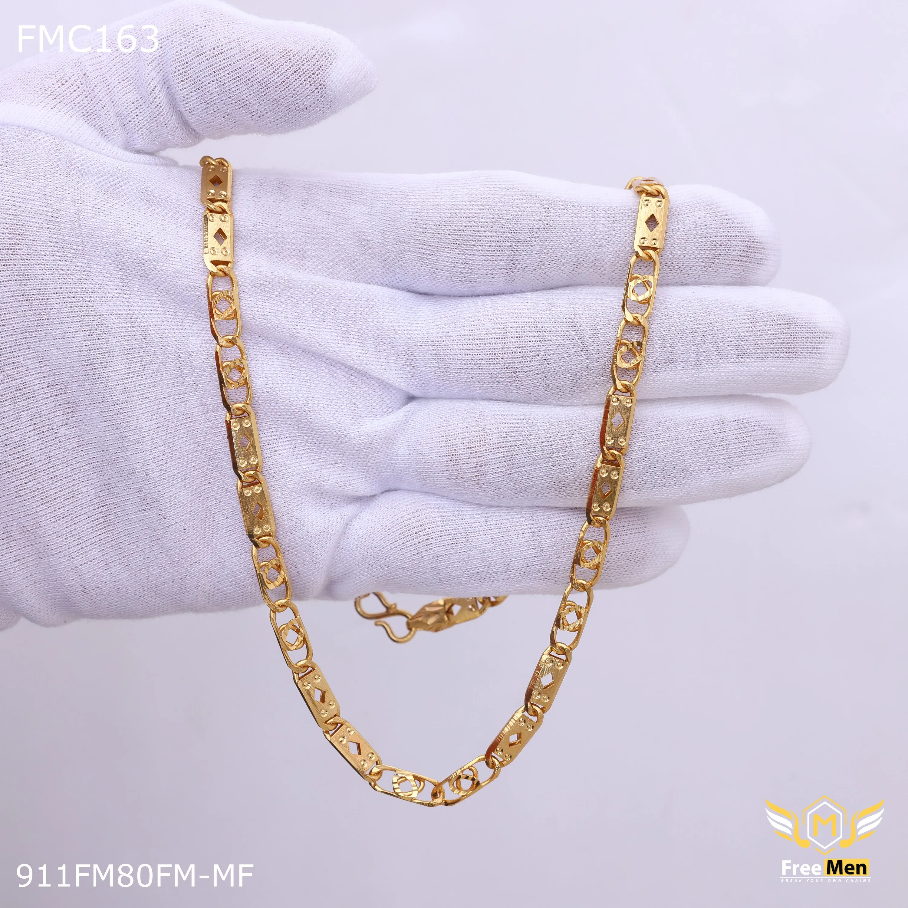 Freemen Diamond cut nawabi Chain for Men - FMC163